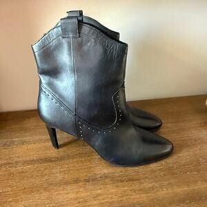 Halogen Woman’s Palmer Black Studded Western Boots- Size 12M